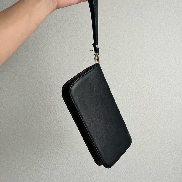 Black Leather Work Tote Bag - Picture 8 of 9